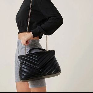 SHEIN Chevron Flap Shoulder Bag